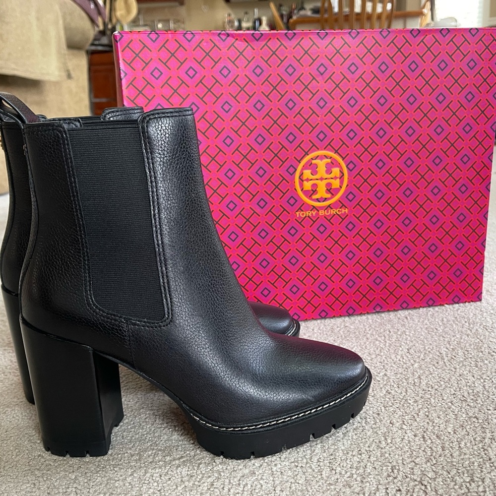 Tory Burch Black Heeled Ankle Boots